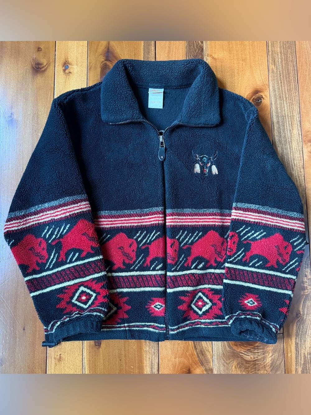 Vintage Aztec Native American Southwestern Fleece Jacket